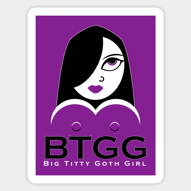 Bug Titty Goth Girl Logo Big Titties Sticker Teepublic Au